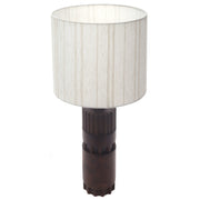 Linear Wooden Table Lamp  Warm Boho Bedside & Living Room Accent Light - Habitt