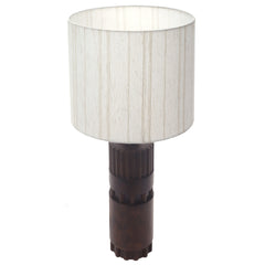 Linear Wooden Table Lamp  Warm Boho Bedside & Living Room Accent Light - Habitt