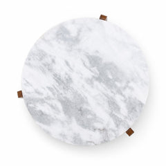 Clara Marble Top Coffee Table Set | Modern Nested Center Tables with Wooden Base - Habitt
