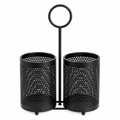2-Section Iron Chopstick Holder – Double Kitchen Utensil Organizer