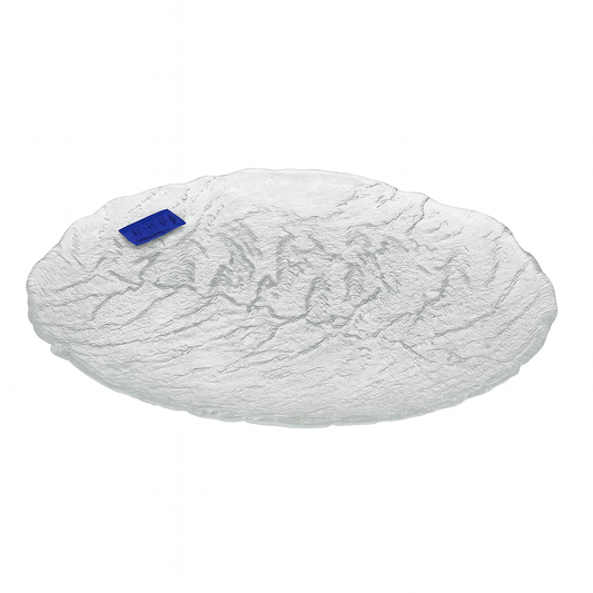 Elegant Clear Pressed-Glass Dinner Plate – 1 Piece, 267 mm Diameter