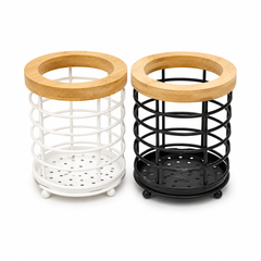 Iron Chopstick Holder – Black & White Kitchen Utensil Storage Stand