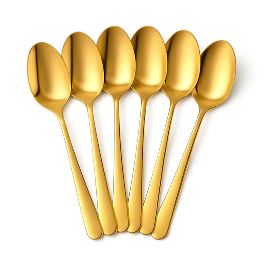 Ayd 6PCS Golden Rice Spoon Set – Premium Stainless Steel Cutlery
