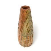 Handcrafted Textured Wooden Shapes Vase – Rustic Boho Decorative Vase (Small/Large) - Habitt