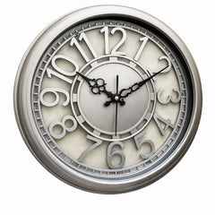 Heritage Cambridge Classic Wall Clock 15 x 15 Inch – Elegant Vintage Dial with Raised Numerals (Plastic)