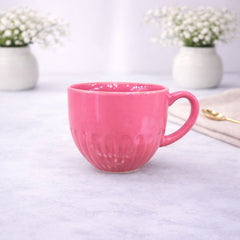 Classic Pink Ceramic Coffee Mug – Gloss Finish Everyday Tea & Coffee Cup - Habitt