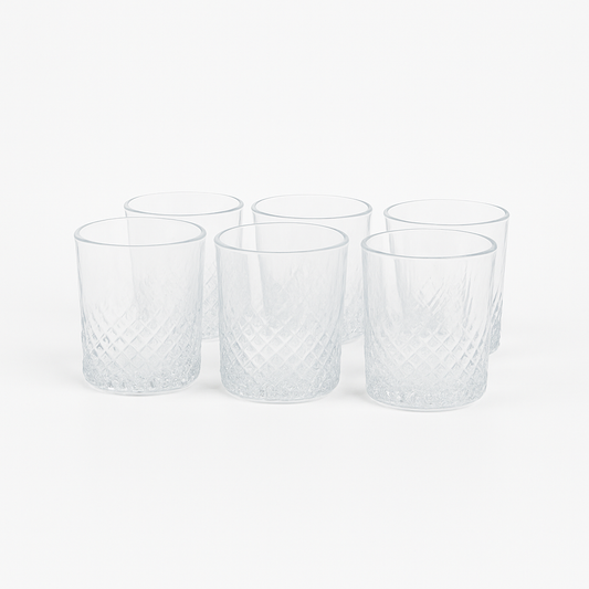 Premium Tumbler Glass – 320ml (Set of 6)