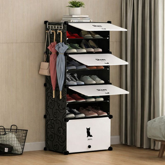 4 Layers PVC Shoe Rack – Space-Saving Multi-Tier Shoe Organizer
