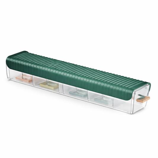 Wall Mounted Multi-Purpose Organizer – Transparent Storage Box with Sliding Cover - Habitt