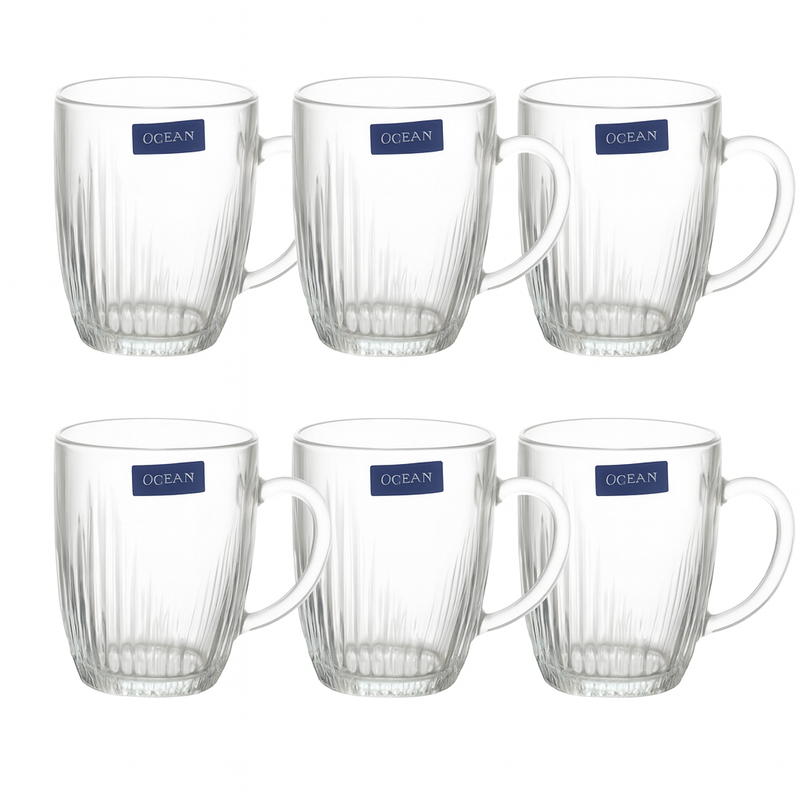 520 ml Premium Glass Juice Mug – Heavy-Duty Beverage Mug Set of 6 for Juice, Water, Shakes & Daily Use - Habitt