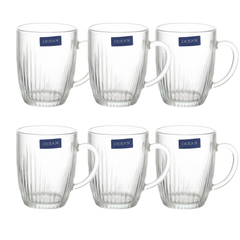 520 ml Premium Glass Juice Mug – Heavy-Duty Beverage Mug Set of 6 for Juice, Water, Shakes & Daily Use