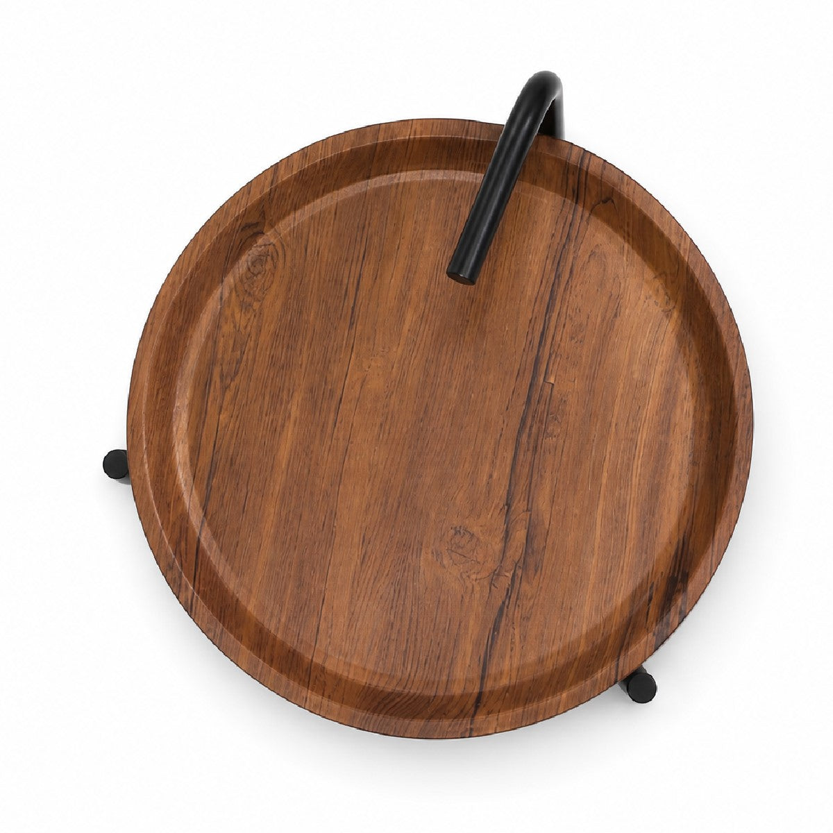 Clara Tea Trolley | Modern Wooden Serving Cart with Tray Shelves & Wheels - Habitt