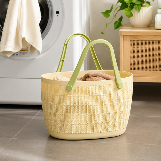 Imitation Rattan Basket with Handle – Small, Medium, Large & X-Large | Multipurpose Storage Basket