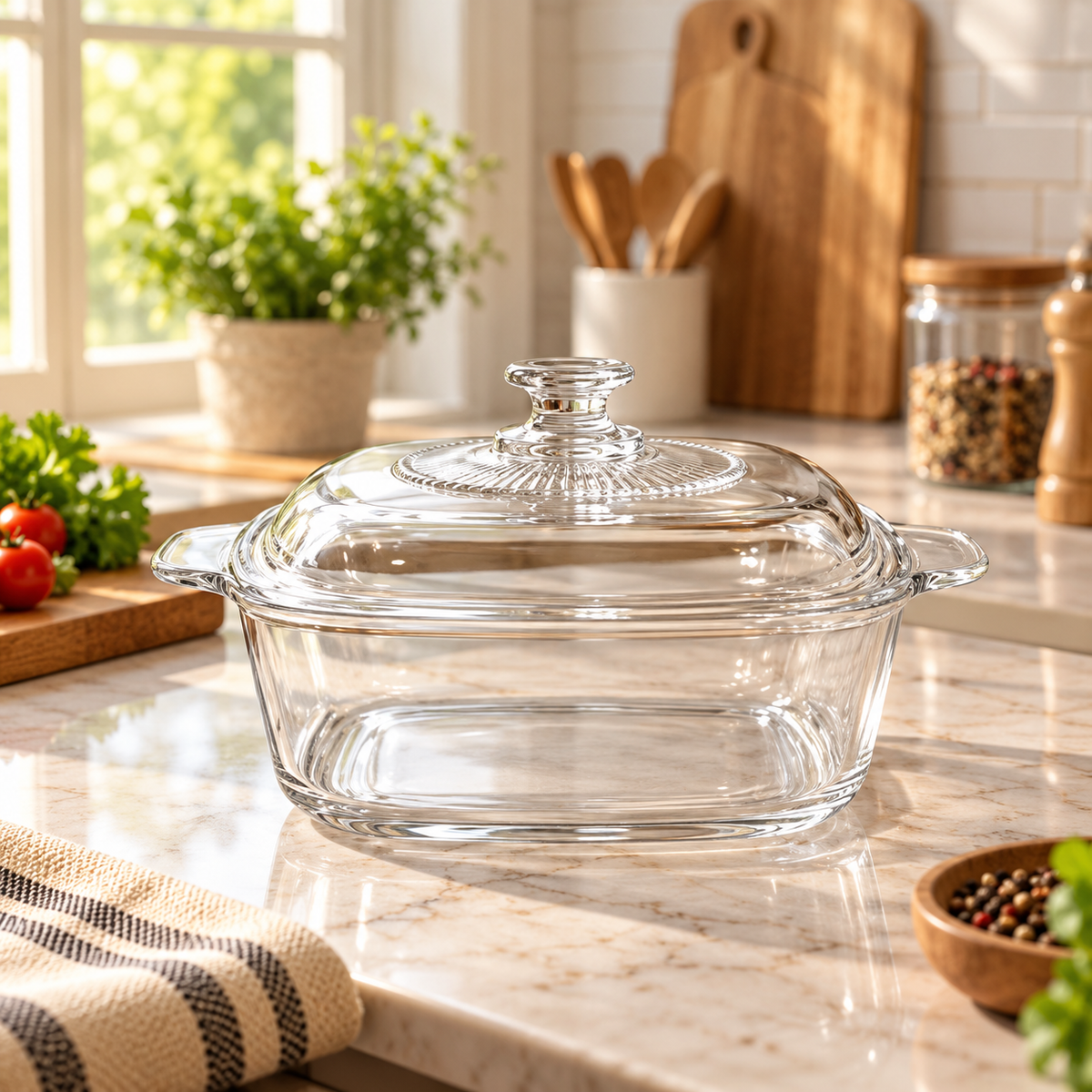 Glass Casserole with Lid – Small, Medium & Large