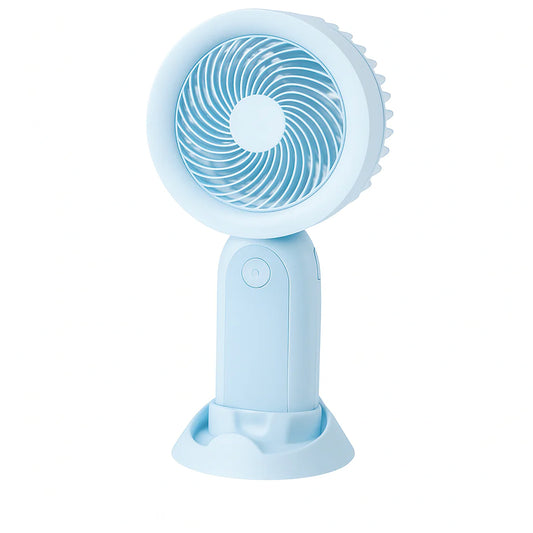 Hand Fan with LED Light and Stand