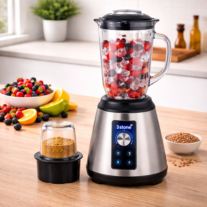 3stone 2-In-1 Smart Blender 1000W with Grinder Jar – High-Power Multi-Function Kitchen Blender (SBNR300) - Habitt