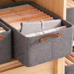 Cloth Organizer Foldable Fabric Storage Box with Handle