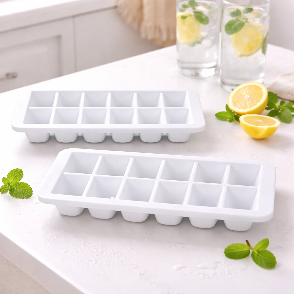 Frosty Ice Tray Small (2 Pcs Pack) – Compact Multi-Grid Ice Cube Maker for Freezer Use - Habitt
