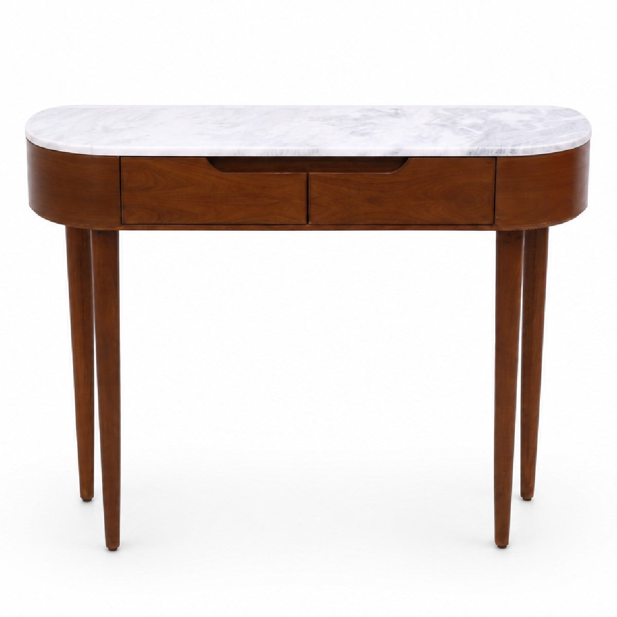 Clara Console Table | Modern Marble Top Console with Storage Drawers - Habitt
