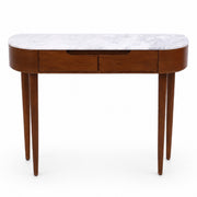Clara Console Table | Modern Marble Top Console with Storage Drawers - Habitt