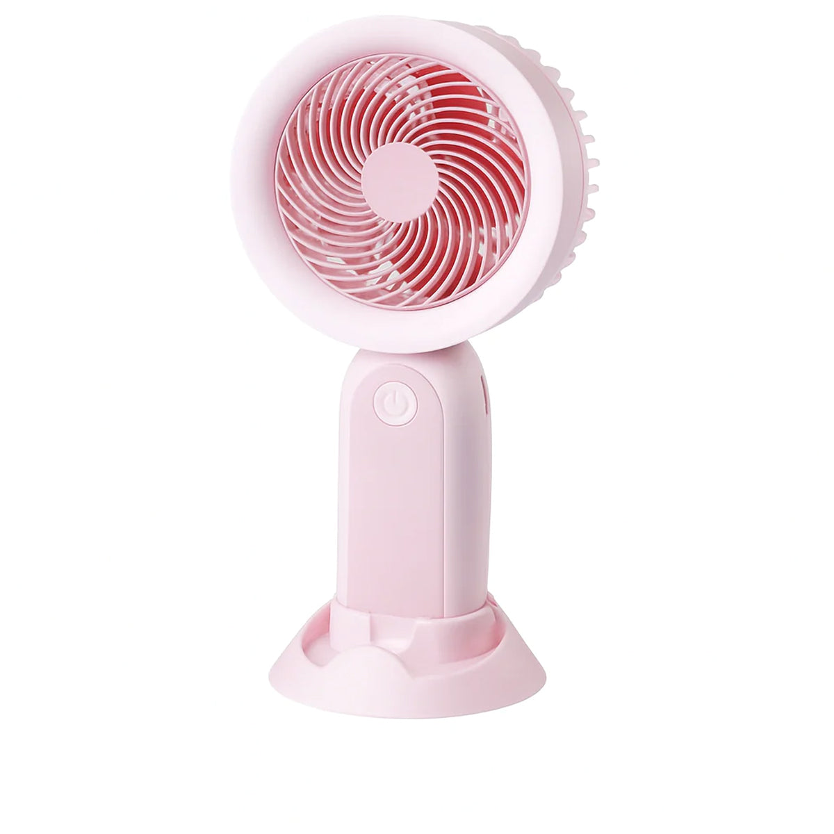 Hand Fan with LED Light and Stand