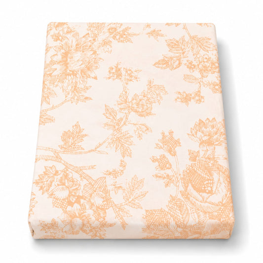 Orange Linear Double Bed Sheet (96 × 102 inches)