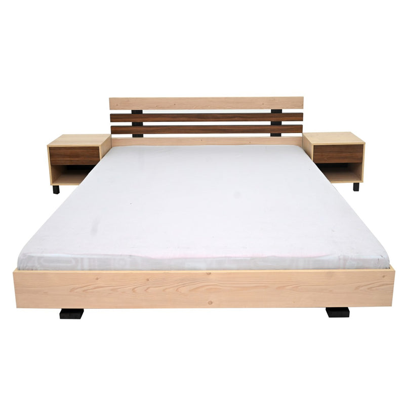 Indigo King Size Bed with 2 Side Tables
