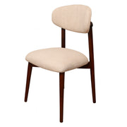 Ria 4-Person Dining Table Set – Modern Round Glass Top with Wooden Base & Upholstered Chairs - Habitt
