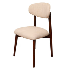 Ria 4-Person Dining Table Set – Modern Round Glass Top with Wooden Base & Upholstered Chairs