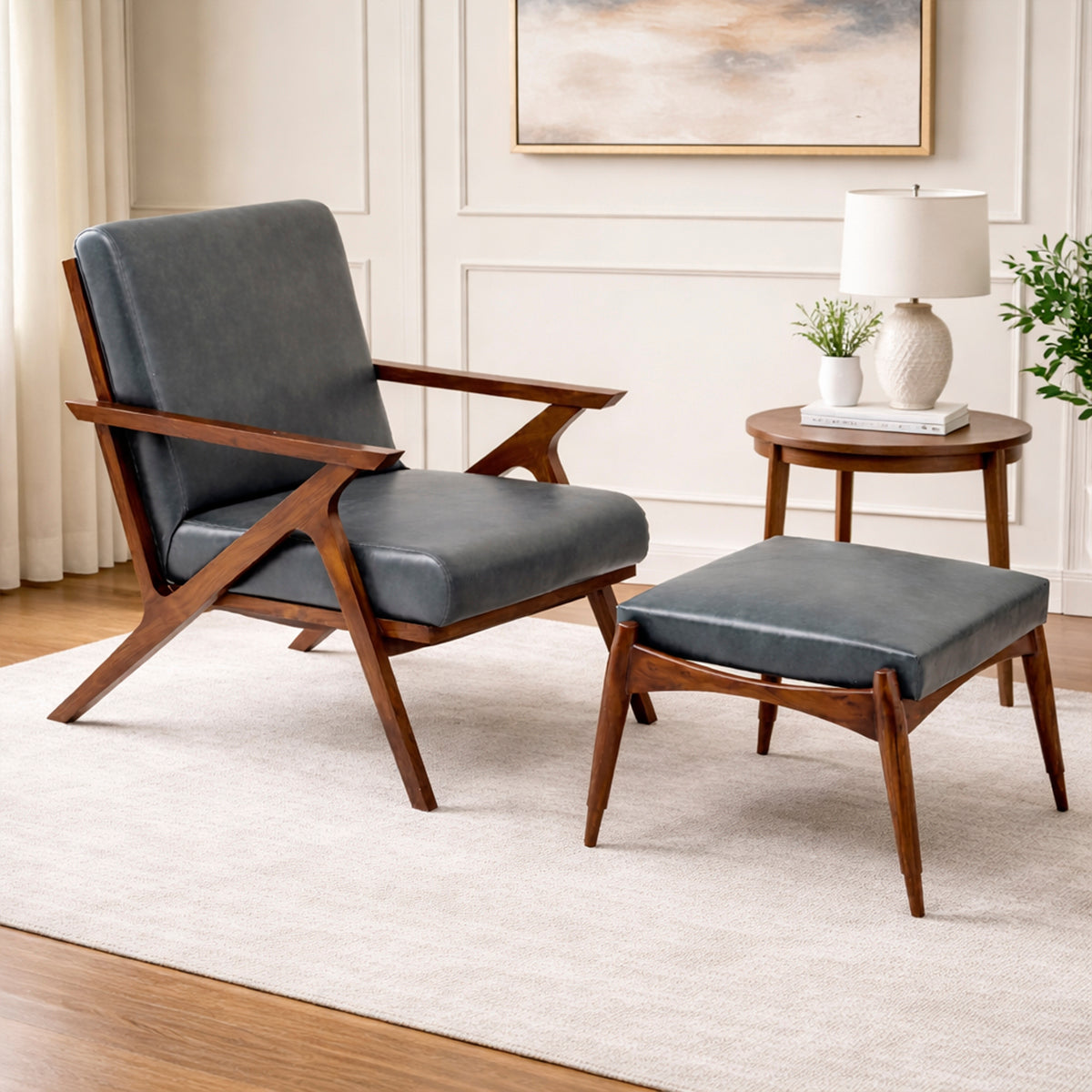 Noor Chair with Stool - Habitt