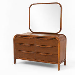 Clara Dresser with Mirror | Modern Wooden Vanity & Storage Chest - Habitt