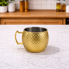 Golden Stainless Steel Glass – 500 ml