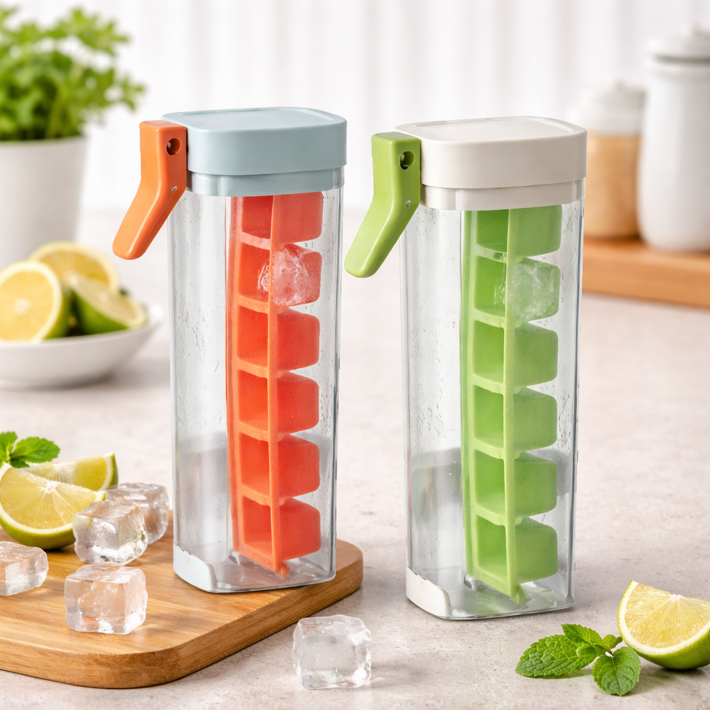 Silicone Ice Cube Mold Bottle – Easy Release Ice Maker Bottle