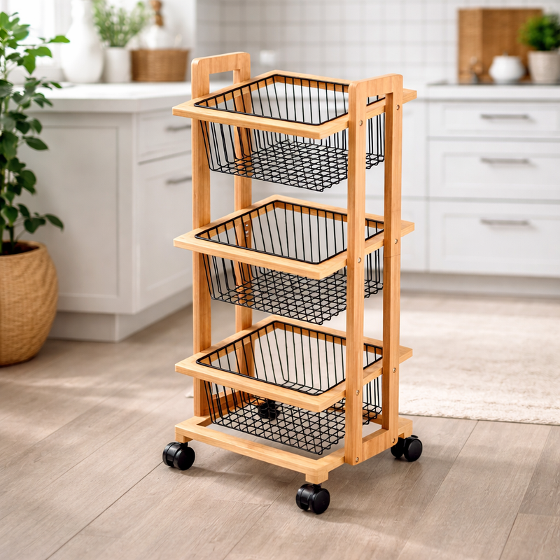 Kitchen Basket Trolley - Habitt