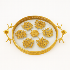 Mirror Finish Tray Set – 2 Pcs Decorative Serving Trays