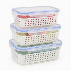 Airtight Fridge Storage Box Set – Pack of 3