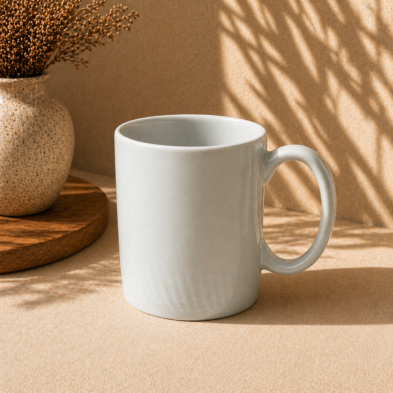 Classic White Ceramic Coffee Mug – Minimalist Plain Tea & Coffee Cup - Habitt