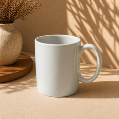 Classic White Ceramic Coffee Mug – Minimalist Plain Tea & Coffee Cup - Habitt