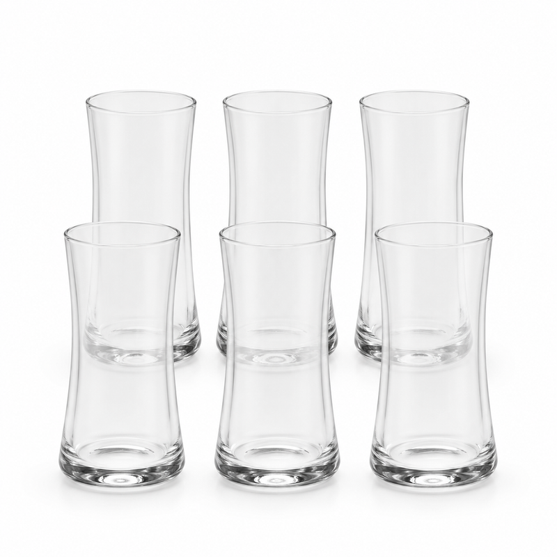6 Pcs Clear Drinking Glass Set – Classic Tall Water & Juice Glass Set