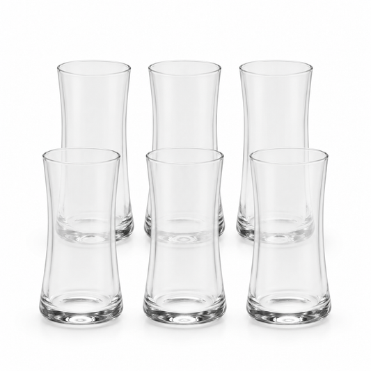 6 Pcs Clear Drinking Glass Set – Classic Tall Water & Juice Glass Set