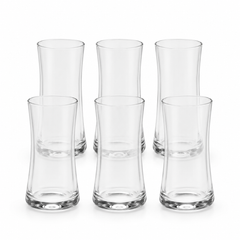 6 Pcs Clear Drinking Glass Set – Classic Tall Water & Juice Glass Set