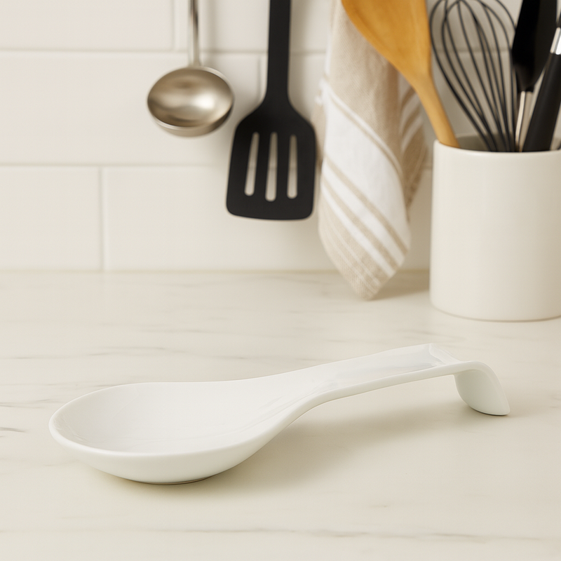 Spoon & Ladle Rest – Heat-Resistant Kitchen Utensil Holder (Assorted Colours) - Habitt