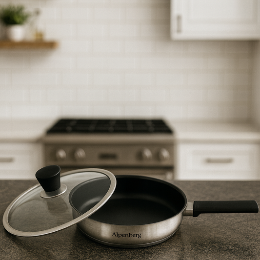 Stainless Steel Fry Pan With Glass Lid  22cm / 24cm / 26cm