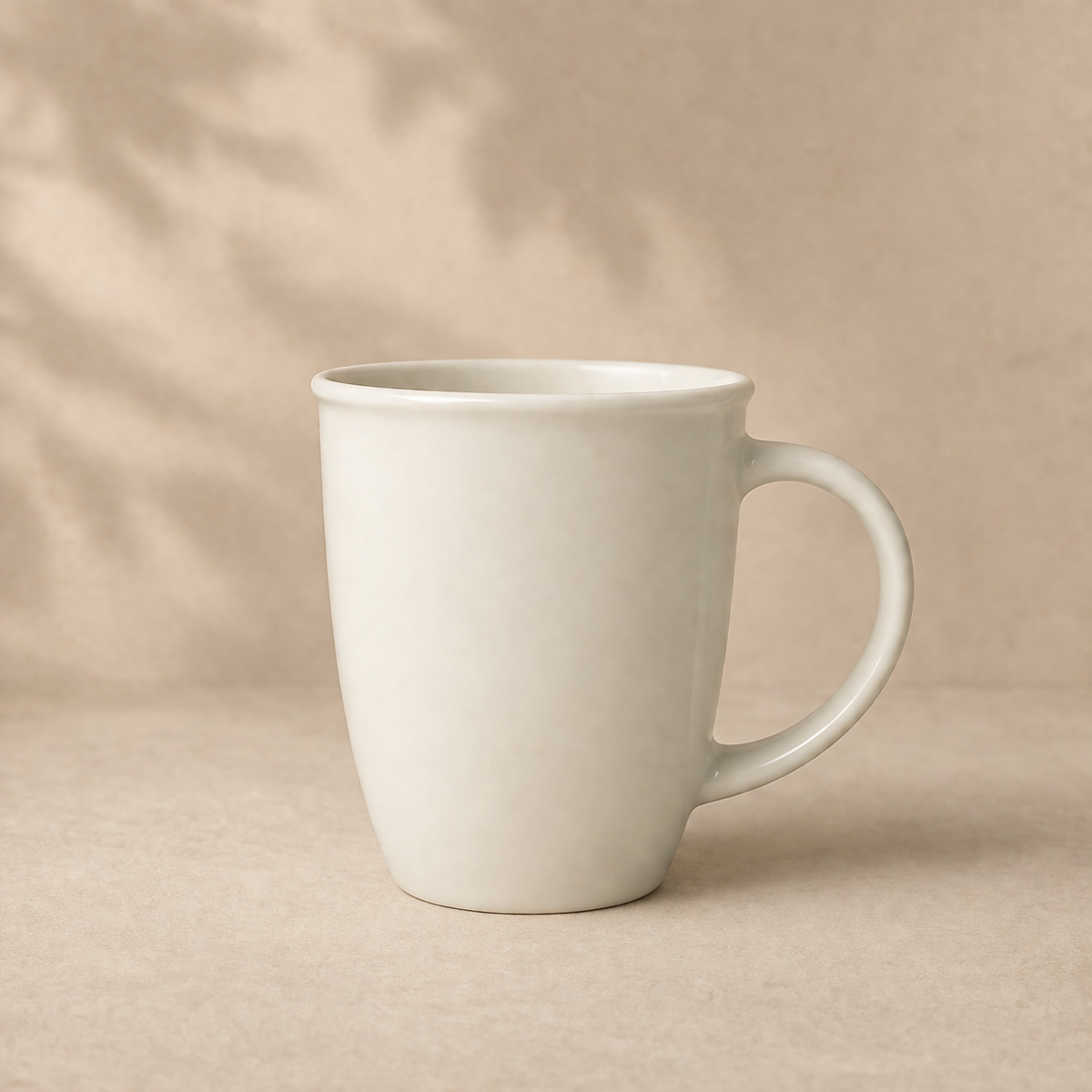 Classic White Ceramic Coffee Mug with Black Rim – Minimalist Tea Cup for Home, Office & Everyday Use - Habitt