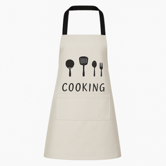 1Pc Cooking Apron with Front Pocket (Assorted) – Waterproof Kitchen Apron for Men & Women | Adjustable Chef Apron for Home Cooking & BBQ