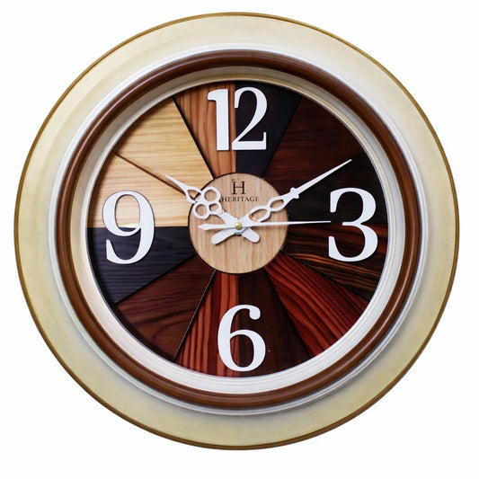 Heritage Wall Clock Ocean – Designer Wooden Style Decorative Wall Clock - Habitt