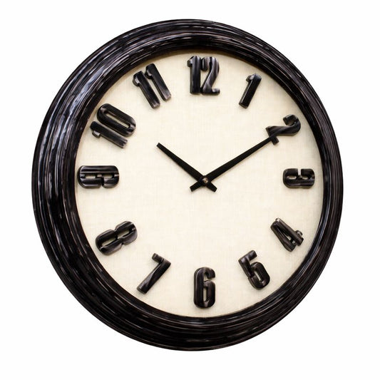 Heritage Wall Clock Snowy – Classic Black Frame Decorative Wall Clock