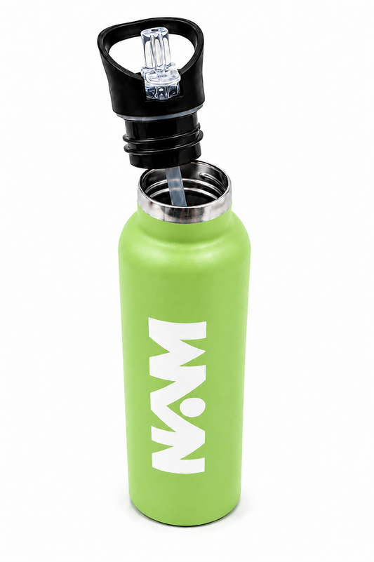 Sport Straw Vacuum Insulated Bottle – Green  Stainless Steel Water Bottle - Habitt