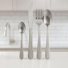112-Piece ALPEN Cutlery Set – Premium Stainless Steel (Elegant Textured Handle Design)