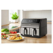 Sencor SFR9500SS Vita Fryer – Dual 2×4 L Baskets (8 L Total), Stainless Steel, 1700 W, LED Digital Air Fryer with Touch Controls - Habitt